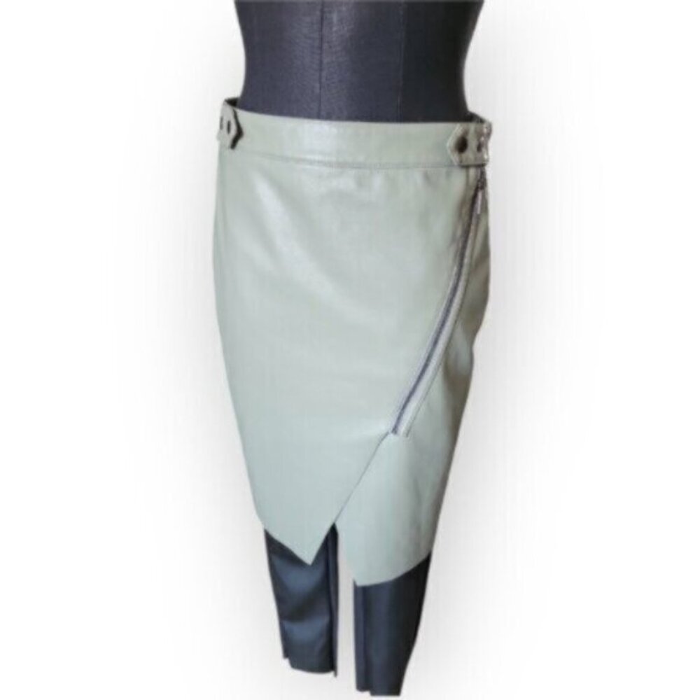 ESQUALO Faux Leather Pencil Skirt Sz 10 NWT - Picture 7 of 12